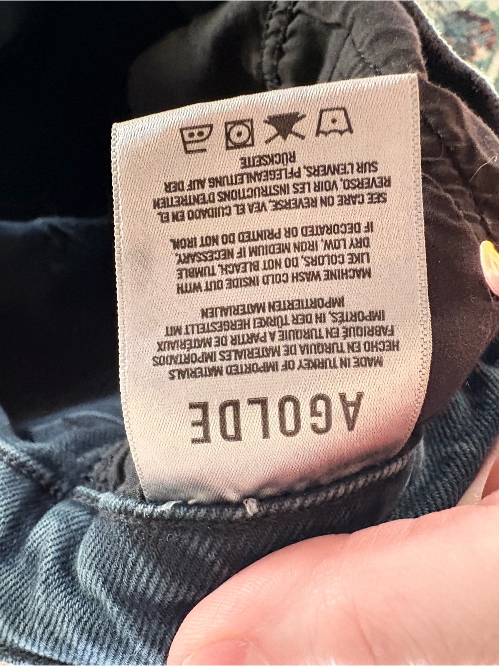 Agolde Black Pinch Jeans Straight Leg - Picture 4 of 5